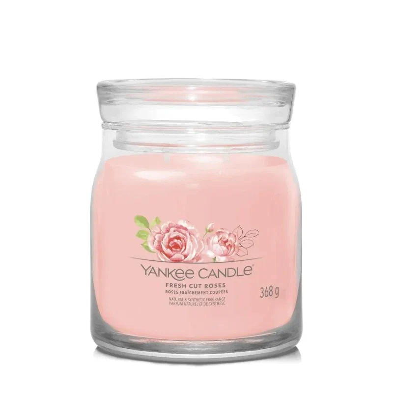 Średnia świeca zapachowa Fresh Cut Roses 368g