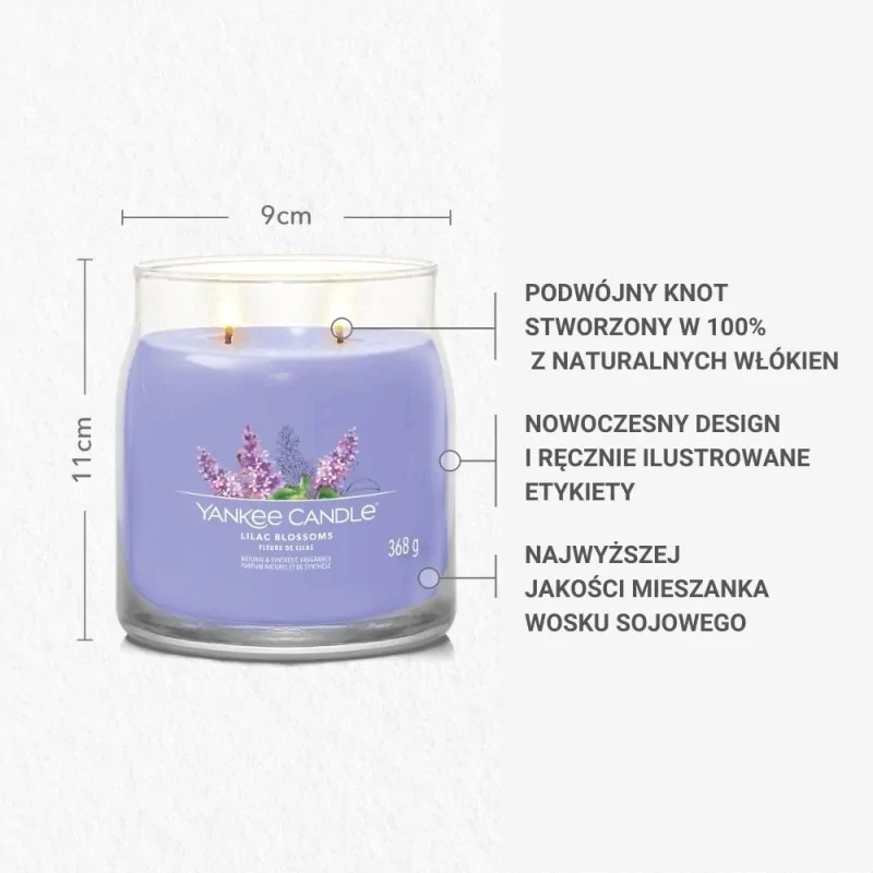 Średnia świeca zapachowa Lilac Blossoms 368g - Image 2
