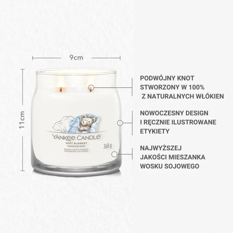 Średnia świeca zapachowa Soft Blanket 368g - Image 2