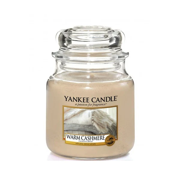 Świeca zapachowa średni słój Warm Cashmere 411g