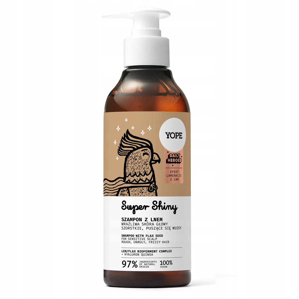 Daily Heroes Super Shiny szampon do włosów z lnem 300ml