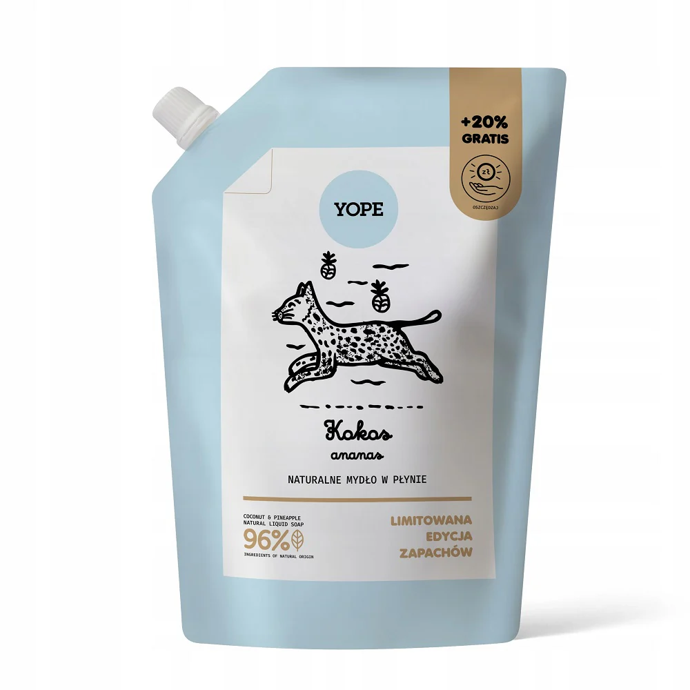 Naturalne mydło w płynie refill Kokos & Ananas 600ml