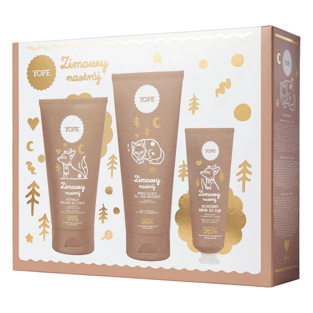 Zimowy Nastrój zestaw żel pod prysznic 200ml + balsam do ciała 150ml + krem do rąk 50ml
