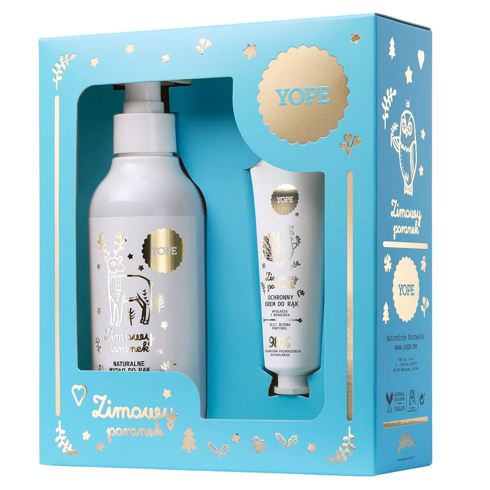Zimowy Poranek zestaw mydło do rąk 300ml + krem do rąk 50ml
