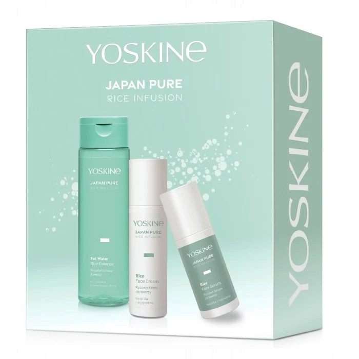 Japan Pure Rice Infusion zestaw ryżowe serum do twarzy 30ml + ryżowy krem do twarzy 50ml + bogata ryżowa esencja do twarzy 200ml