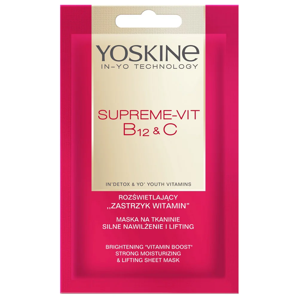 Supreme-Vit B12 + C maska na tkaninie silnie nawilżenie i lifting 20ml