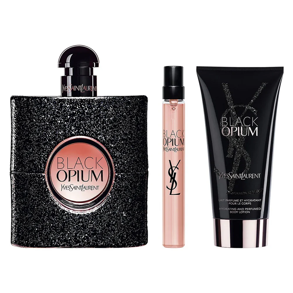 Black Opium Pour Femme zestaw woda perfumowana spray 90ml + woda perfumowana spray 10ml + balsam do ciała 50ml - Image 2