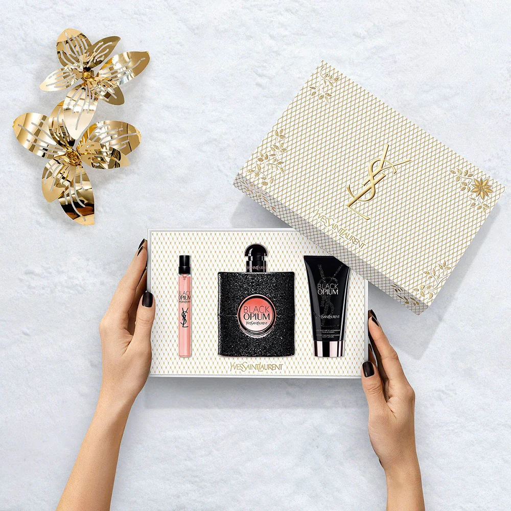 Black Opium Pour Femme zestaw woda perfumowana spray 90ml + woda perfumowana spray 10ml + balsam do ciała 50ml - Image 3