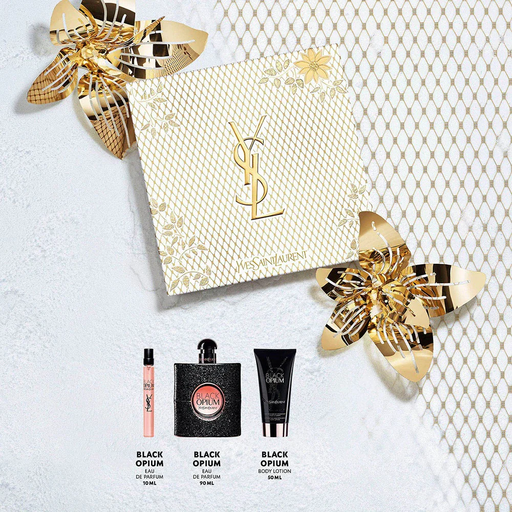 Black Opium Pour Femme zestaw woda perfumowana spray 90ml + woda perfumowana spray 10ml + balsam do ciała 50ml - Image 4