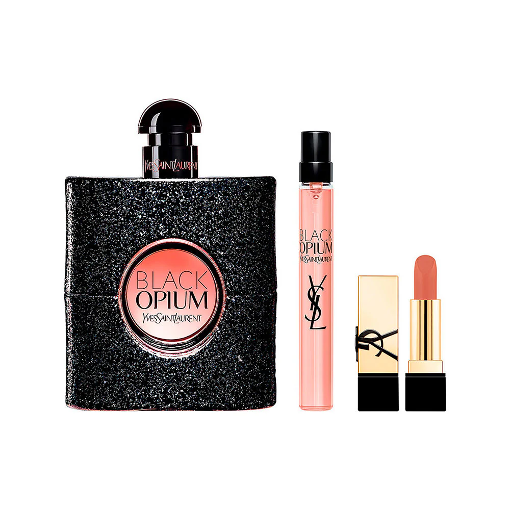 Black Opium Pour Femme zestaw woda perfumowana spray 90ml + woda perfumowana spray 10ml + pomadka do ust - Image 2