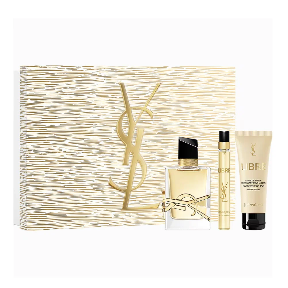 Libre Pour Femme zestaw woda perfumowana spray 50ml + woda perfumowana spray 10ml + balsam do ciała 50ml