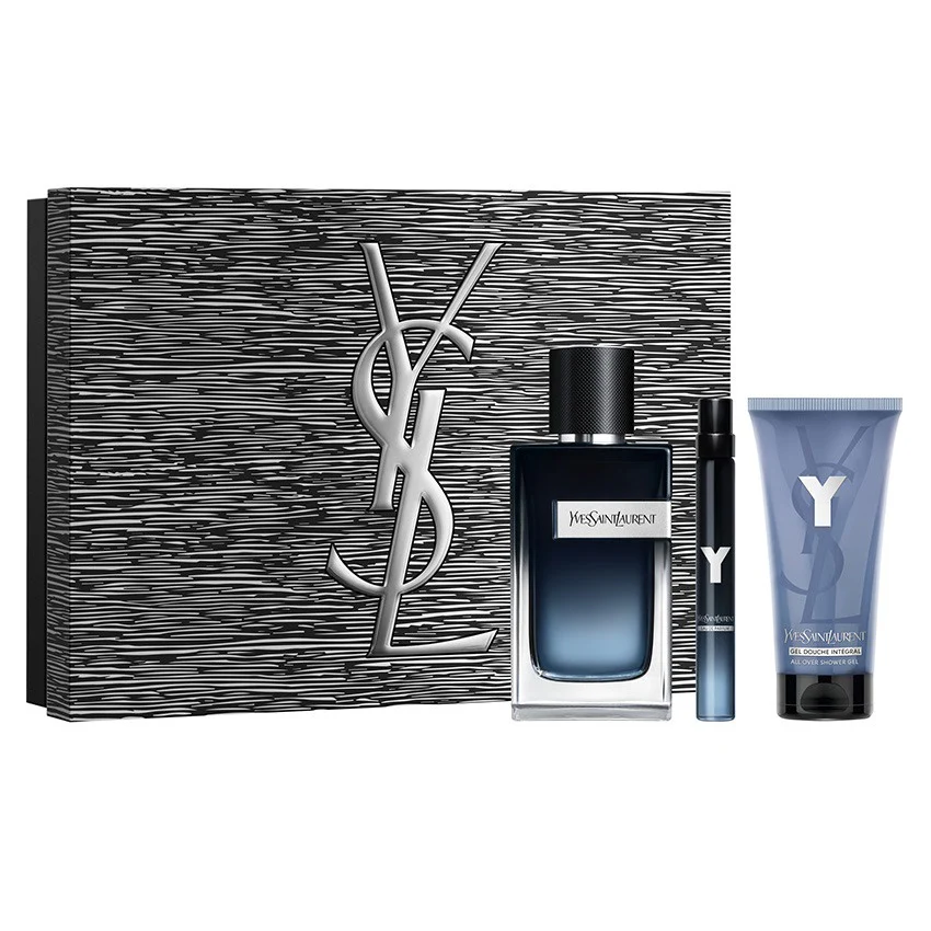 Y Pour Homme zestaw woda perfumowana spray 60ml + żel pod prysznic 50ml + miniatura wody perfumowanej spray 10ml