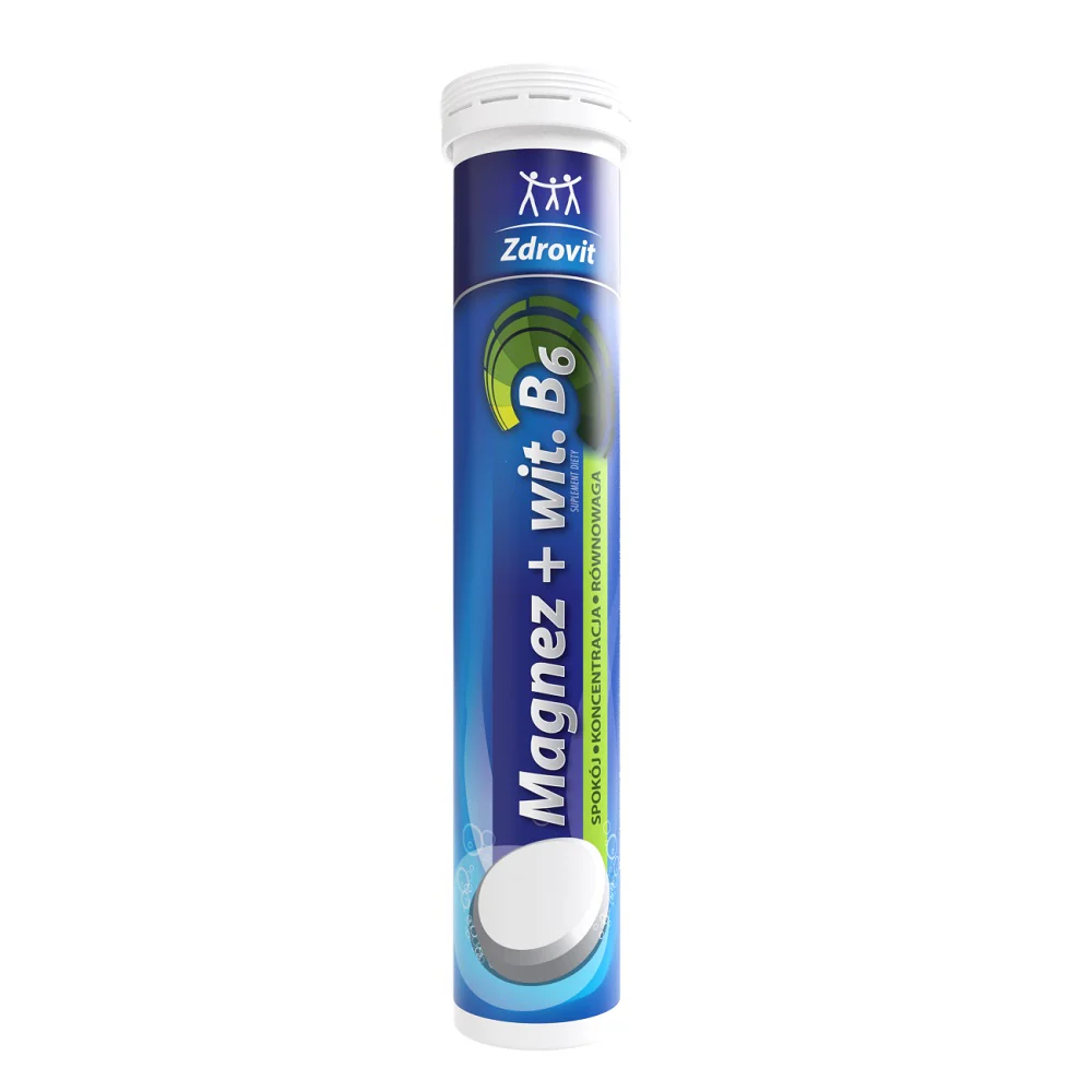 Magnez + Witamina B6 suplement diety 24 tabletki musujące