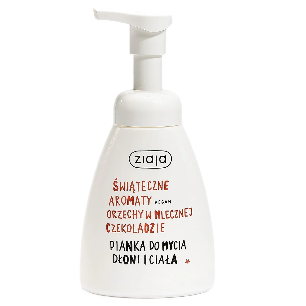 Świąteczne Aromaty pianka do mycia dłoni i ciała Orzechy w mlecznej czekoladzie 250ml